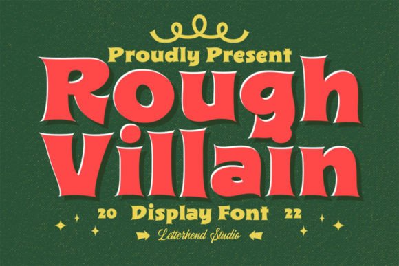 Rough Villain: A Bold Display Typeface for Editorial Design