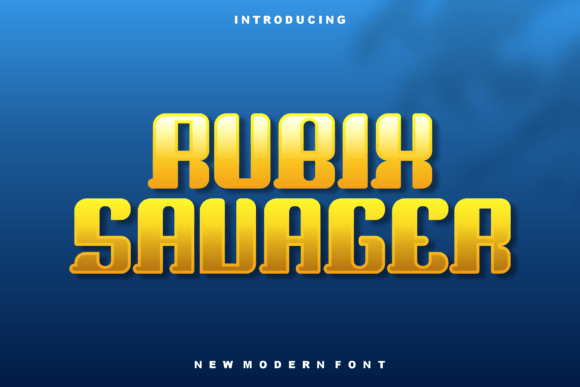 Rubix Savager: A Bold Display Typeface for Digital Branding