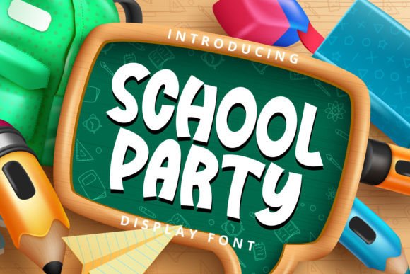 School Party: A Playful Display Font for Friendly Branding