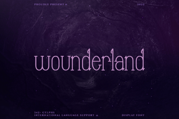 Wounderland: A Whimsical Display Typeface for Modern Web Design